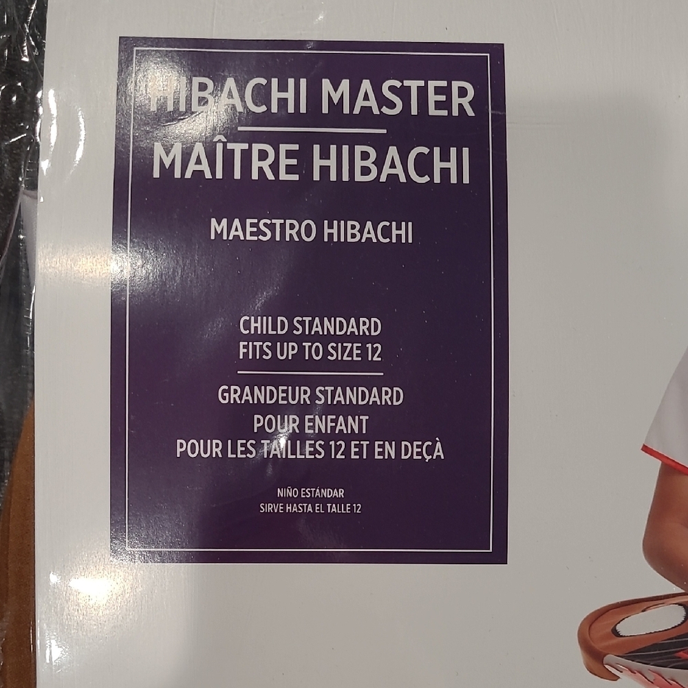 Hibachi Master Kids Costume - Red and White - Picture 2 of 3
